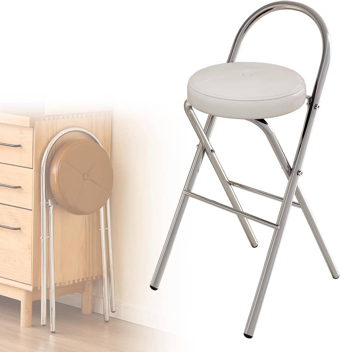 opvouwbare barkruk klapstoel met steun keuken of bar