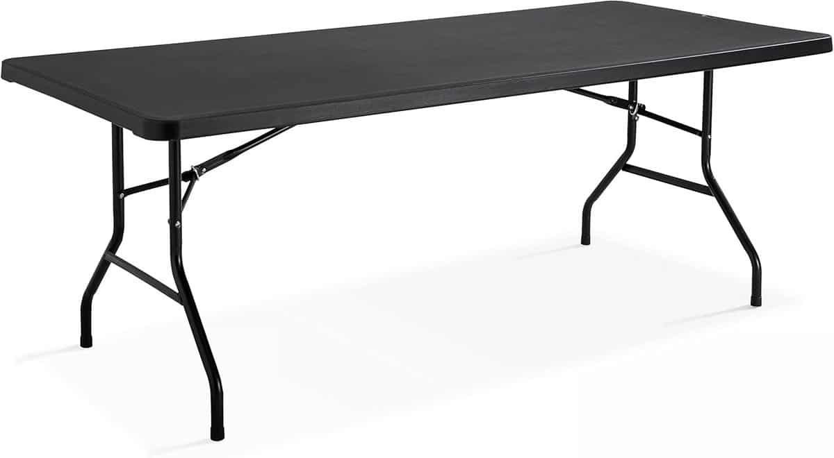 opvouwbare klaptafel 200 cm zwart stevige tafel voor binnen