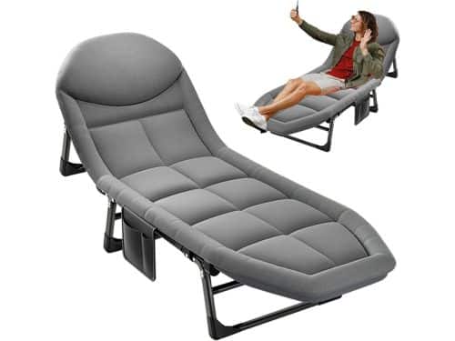 Opvouwbare Loungestoel - Verstelbaar Ligbed - Buiten Ontspannen - 5-standen