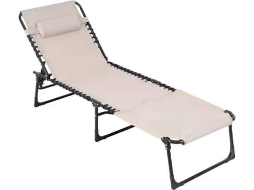 Opvouwbare Loungestoel - Zonnestoel Ligbed - Ontspannen Buiten - Met