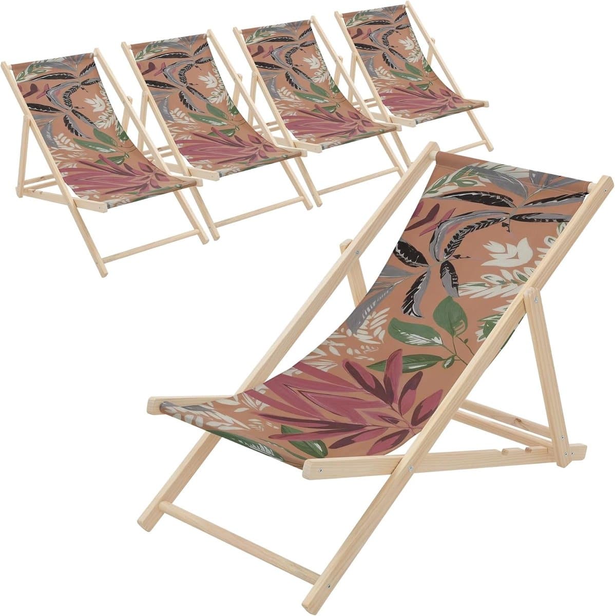 opvouwbare strandstoelen ligbedden hout ontspannen buiten verstelbaar