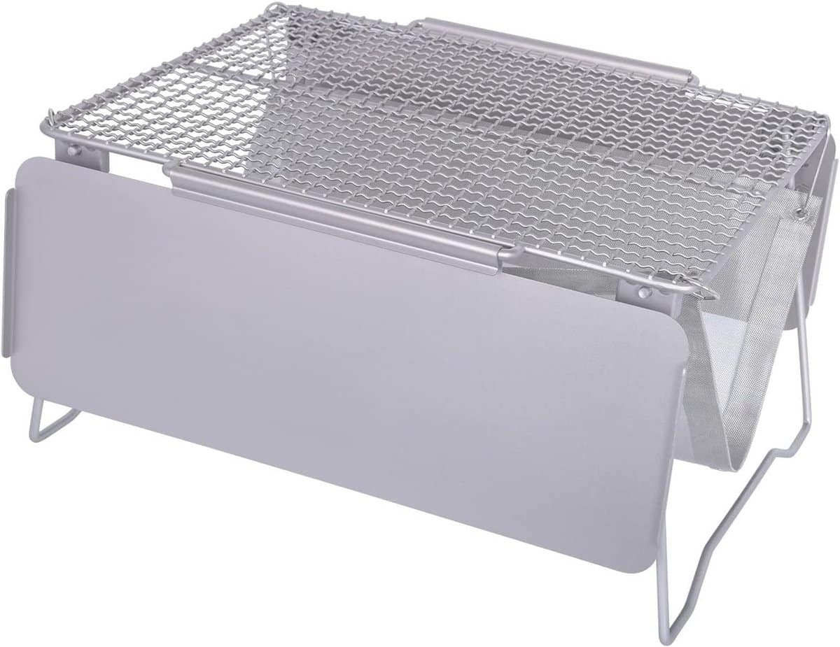 opvouwbare titanium camping tafel 2 in 1 grill & koekenplaat voor buiten