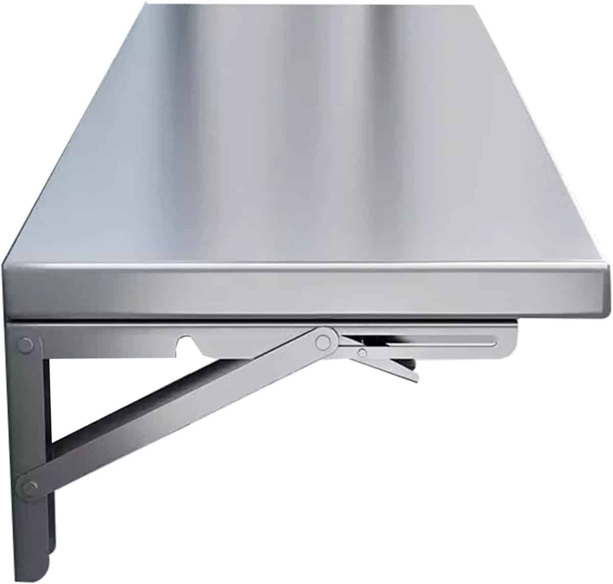 opvouwbare wandtafel klaptafel inklapbaar ruimtebesparend werken roestvrij