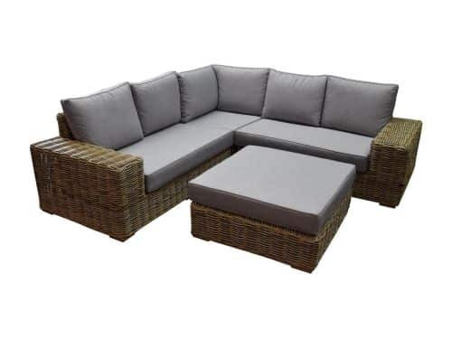 Otava hoek loungeset 4-delig naturel rotan