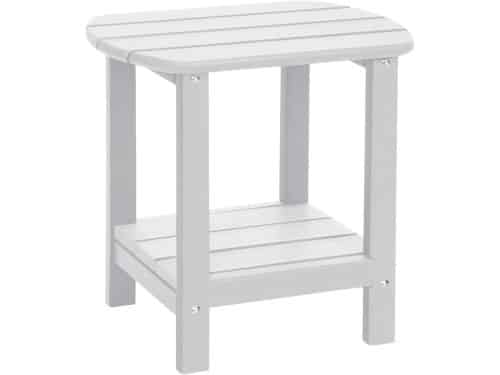 Outdoor Bijzettafel 2-laags Adirondack Tafel HDPE Weerbestendige Patio Tafel