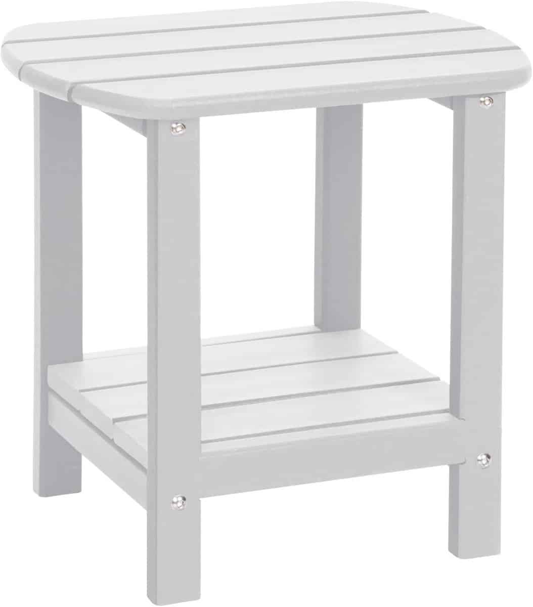 outdoor bijzettafel 2 laags adirondack tafel hdpe weerbestendige patio tafel