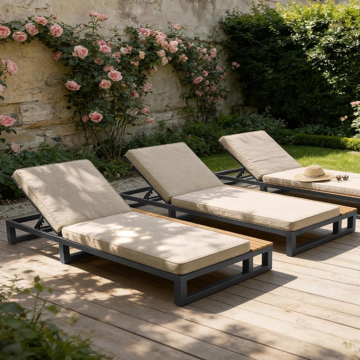 outdoor dagbed ligstoel lounger terras ontspanning verstelbare