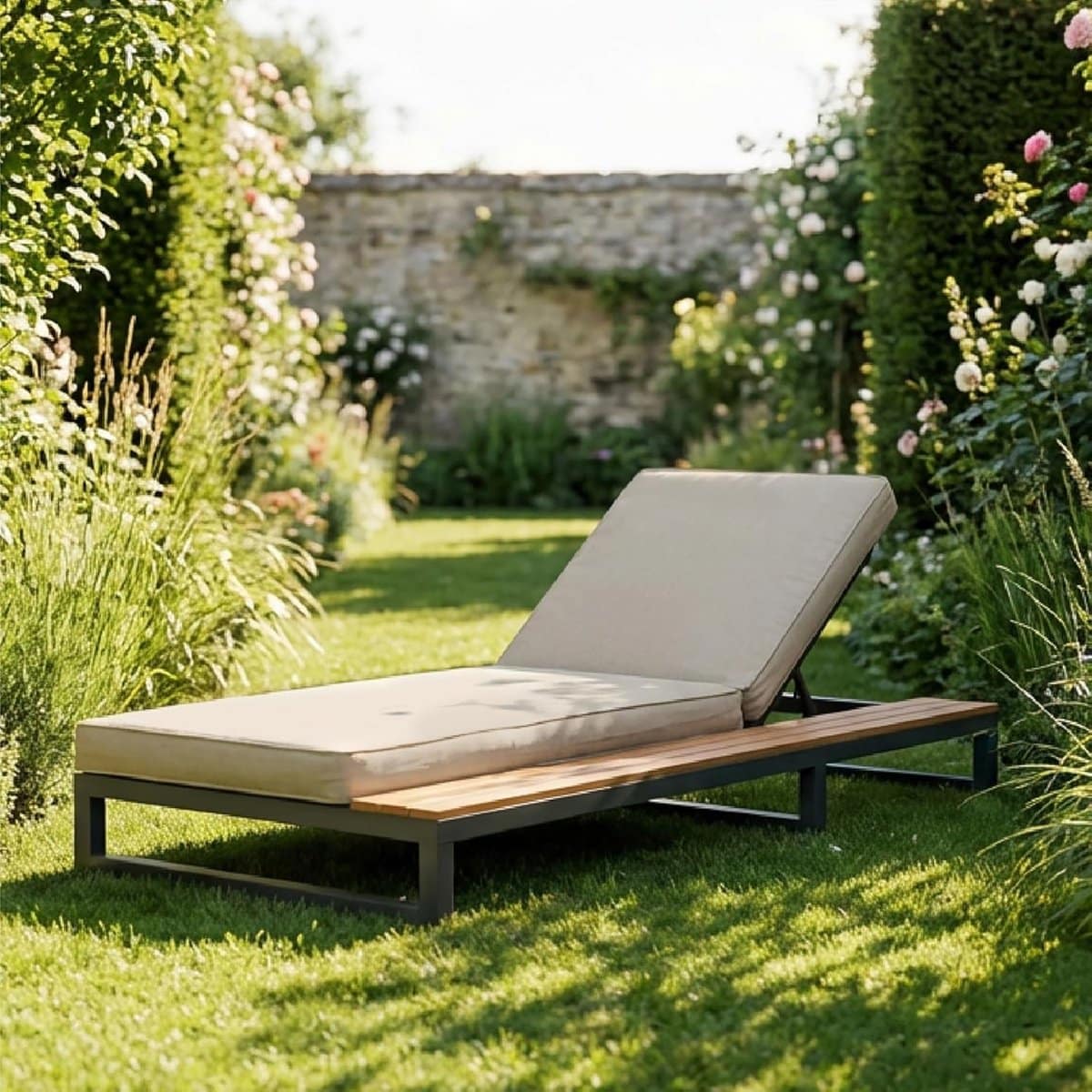 outdoor ligbed terras lounger ontspannen buiten verstelbare