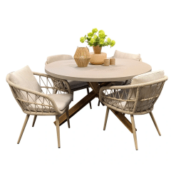 outlet c: den haag picerno diningset rond 4 persoons (9900000659875) warentuin collection