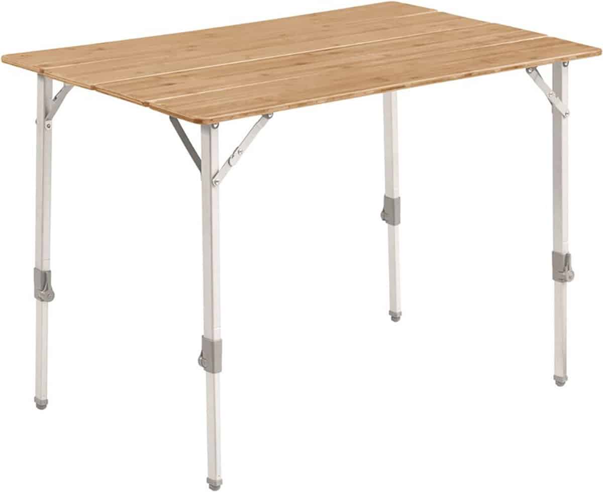 outwell custer table m klaptafel met bamboe blad