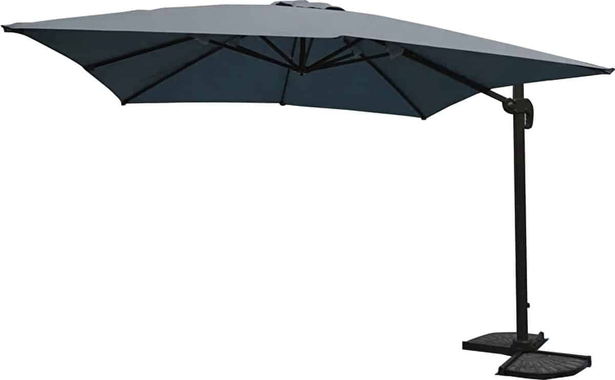 paralux enkele zweefparasol donkergrijs 300x300cm
