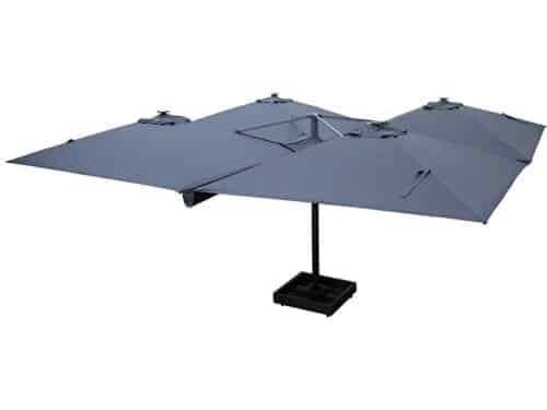 Paralux vierdubbele parasol Grijs 300x300cm x4