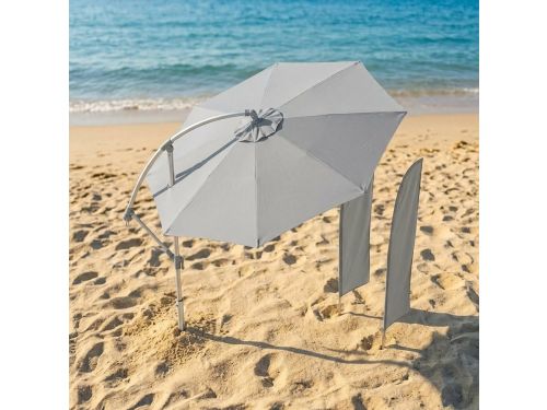 Parasol 300x300 cm zweefparasol vierkant - 360° draaibaar, kantelbaar