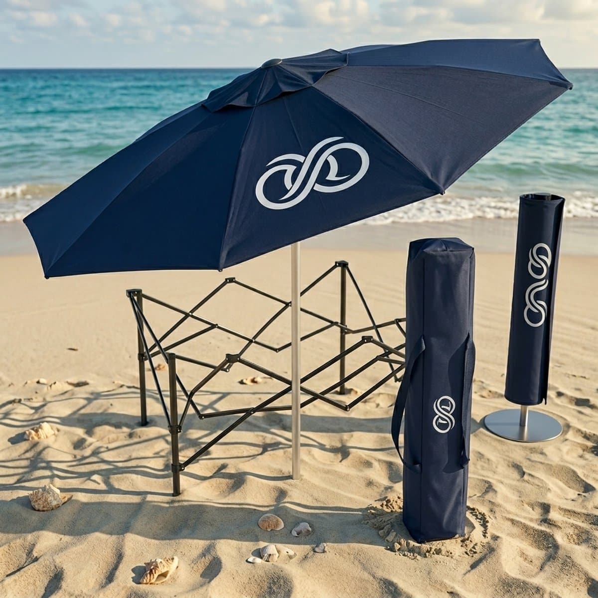 parasol 300×300 cm zweefparasol vierkant 360° draaibaar, kantelbaar