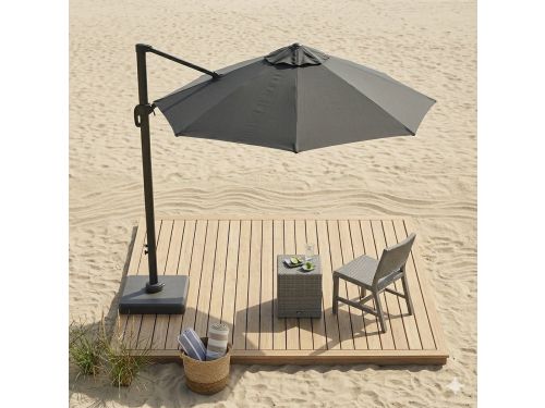 Parasol 300x300 cm zweefparasol vierkant - 360° draaibaar, kantelbaar