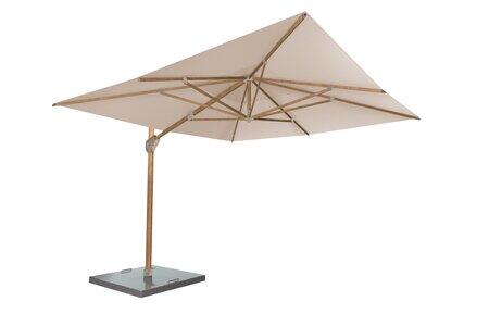 parasol hacienda 300 x 400 cm zand met houtlook frame 4so 4so 4so