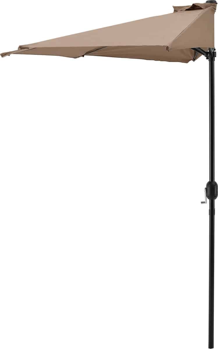 parasol halfrond voor balkons of terrassen beige