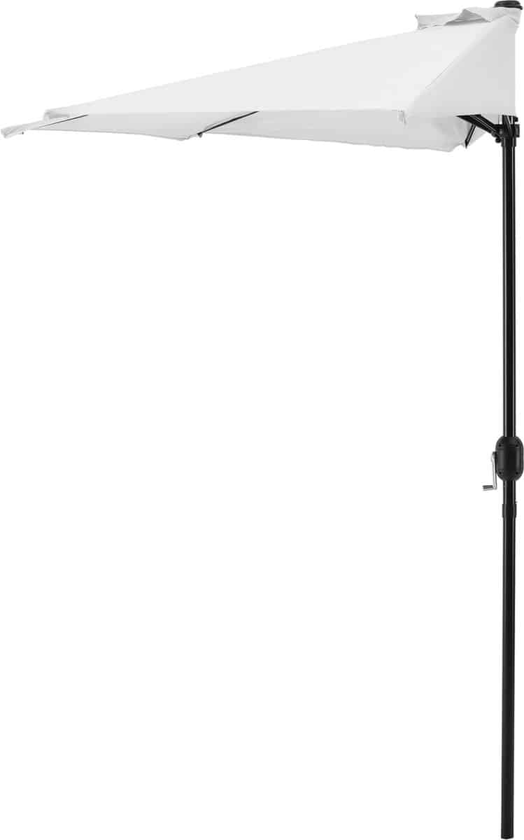 parasol halfrond voor balkons of terrassen wit