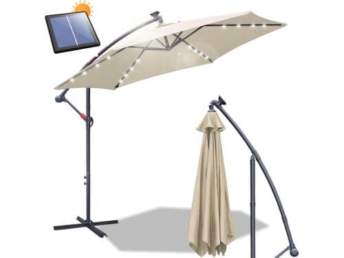 Parasol met zwengel - Zweefparasol tuinscherm - Terras zonwering