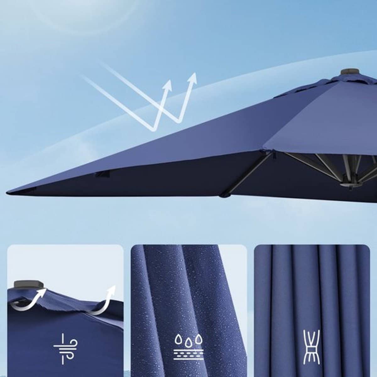 parasol tuinparasol terrasparasol zweefparasol verstelbaar