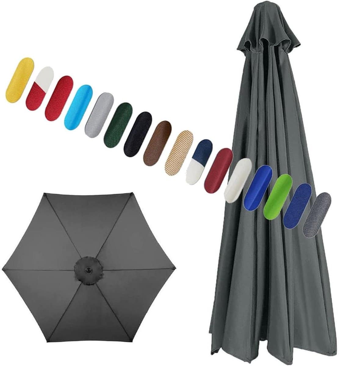 parasol vervangingsluifel parasolhoes buiten schaduw met ventilatie