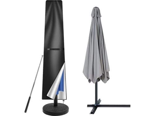 Parasolhoes met staaf, parasolafdekking, 2 tot 3 m