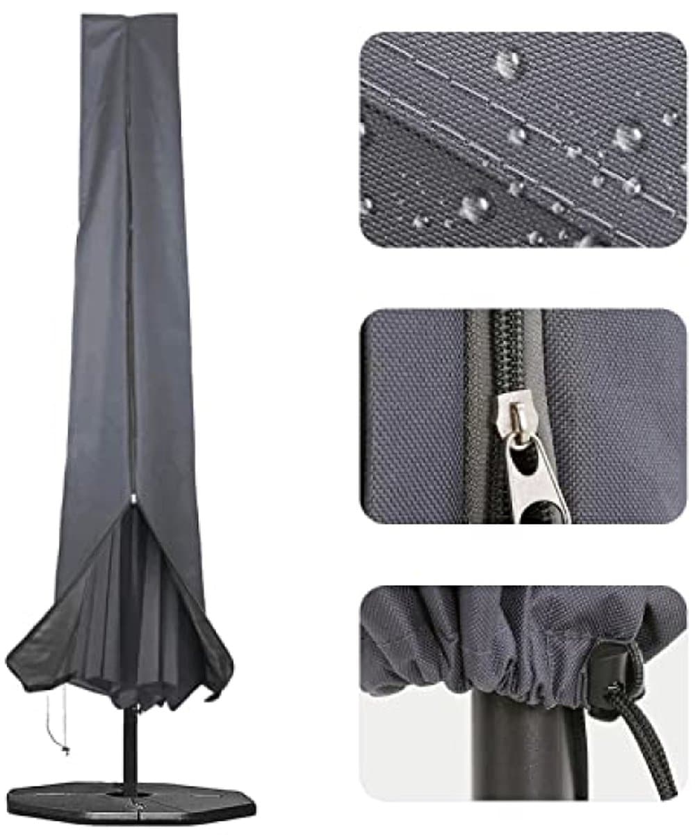 parasolhoes voor ronde tuinparasols 2.5 4 meter waterdicht 600d oxford