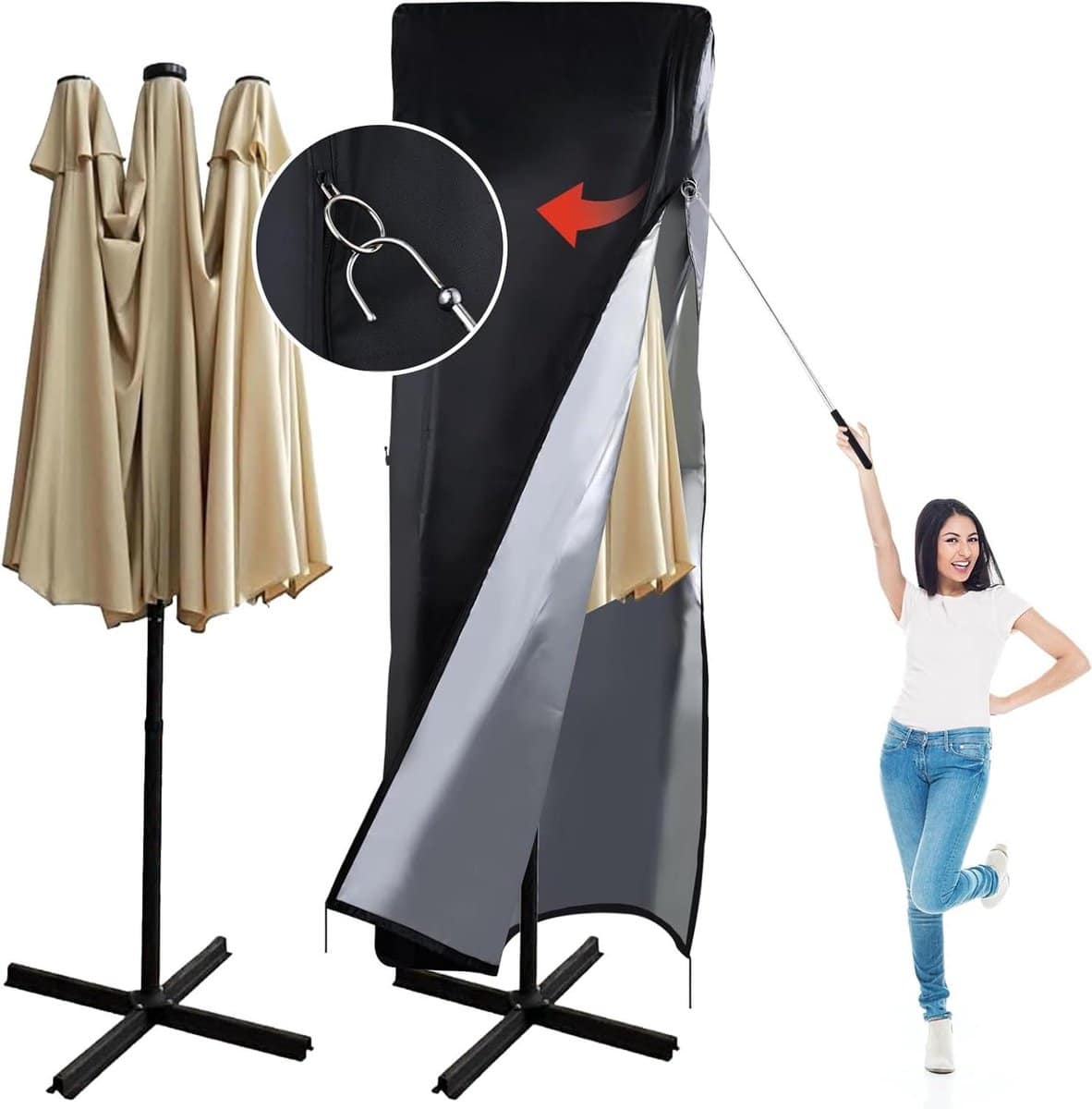 parasolhoes voor zweefparasol parasol hoes staande parasol xxl