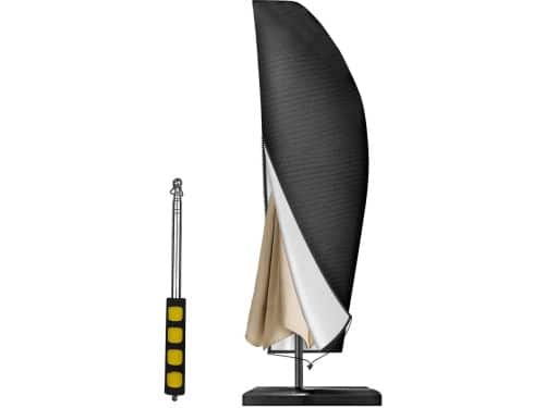 Parasolhoes waterdicht - Zweefparasolhoes voor marktparasol - Tuinparasolhoes met stang