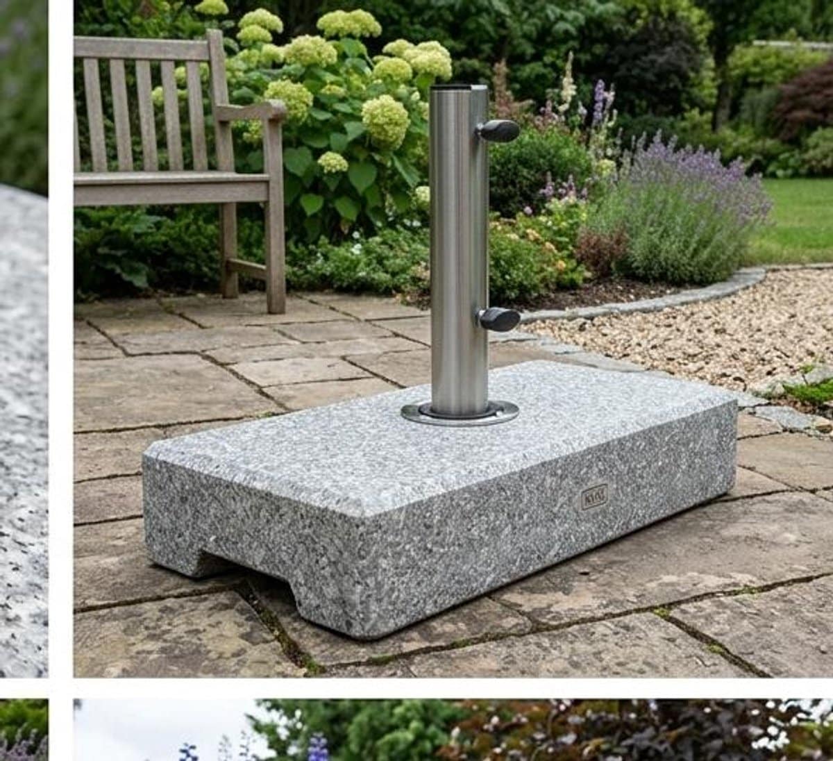 parasolvoet 45 x 22 cm graniet 25 kg