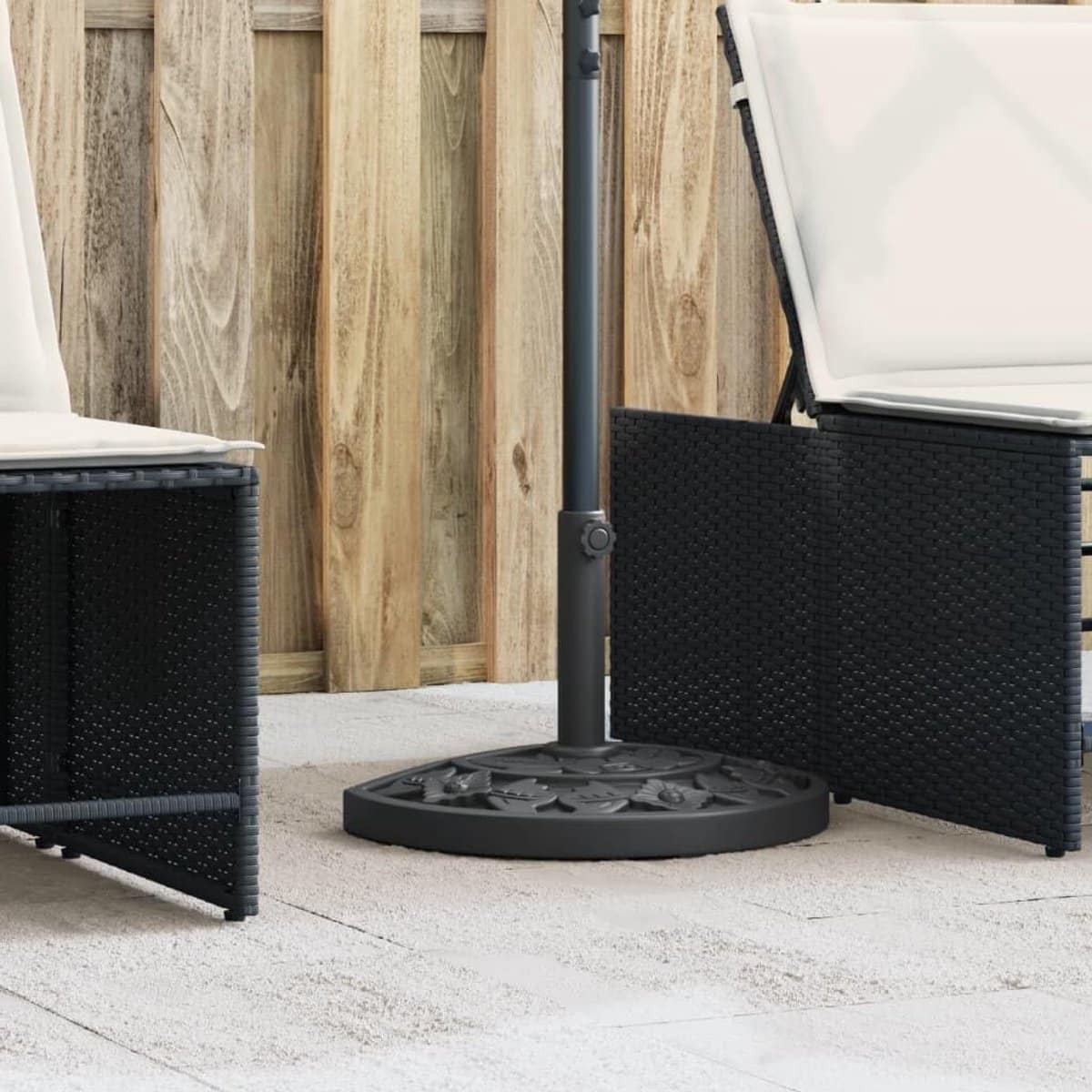 parasolvoet halfrond parasolhouder stabilisator terras buiten beton