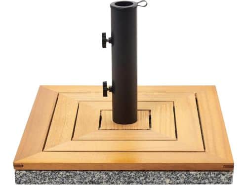 Parasolvoet Hout - Buitenvoet Parasol - Stabiele Ondersteuning - Graniet