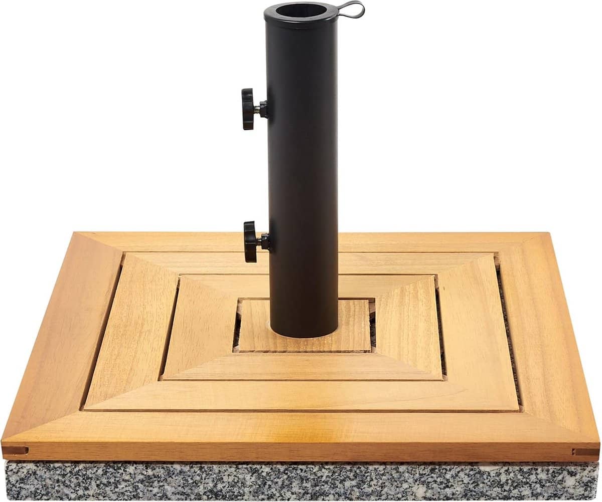 parasolvoet hout buitenvoet parasol stabiele ondersteuning graniet