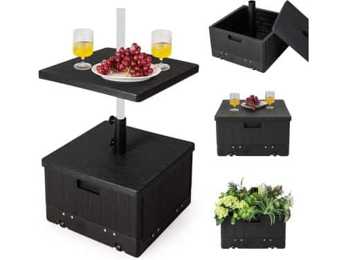 Parasolvoet met wielen - Parasolhouder - Stabiele parasol - Inclusief