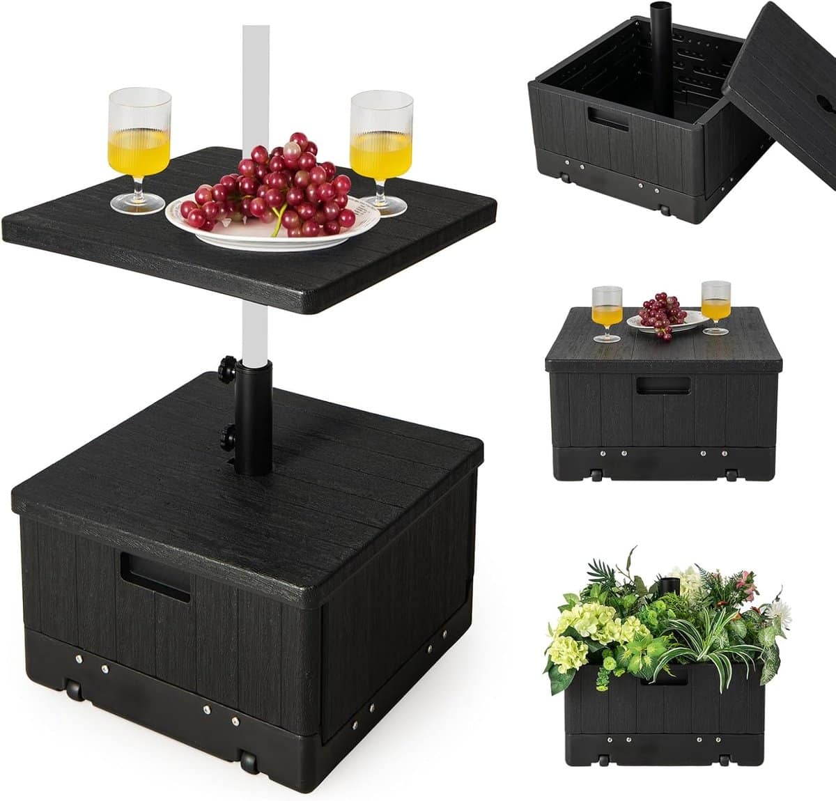 parasolvoet met wielen parasolhouder stabiele parasol inclusief