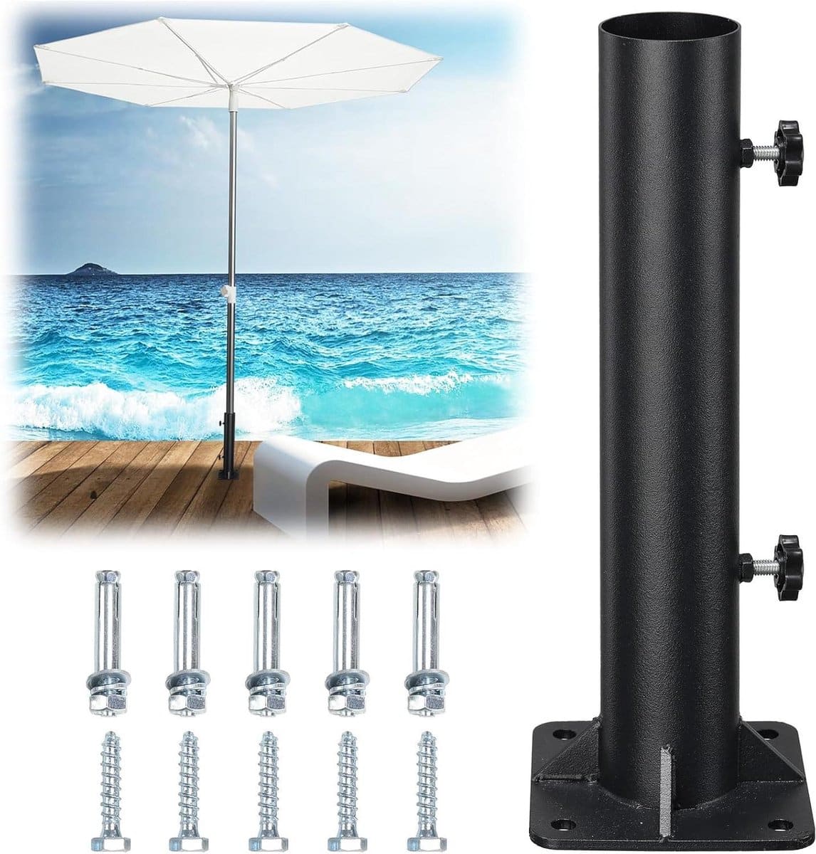 parasolvoet paraplustandaard buiten parasol stabiliseren verstevigde driehoeken