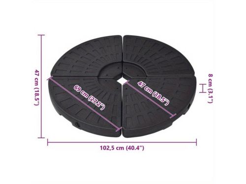 Parasolvoet - Parasolhouder - Kruisvoet - Parasolstandaard - Ventilatorvorm