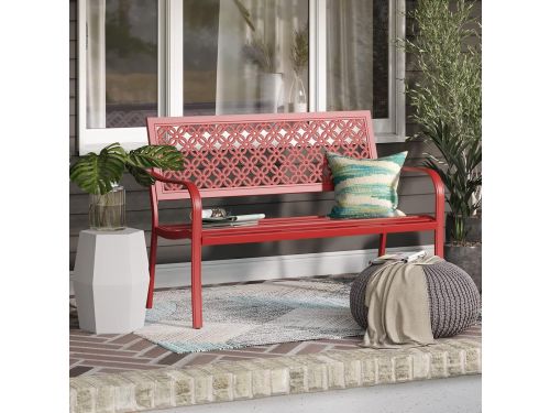 Parkbank 3-zits met Rugleuning en Armleuningen 125x61x86 cm