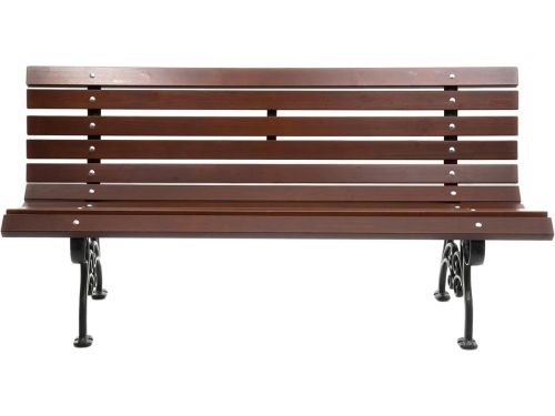 Parkbank Gietijzer - Tuinbank Zitbank - Buiten Zitten - Massief