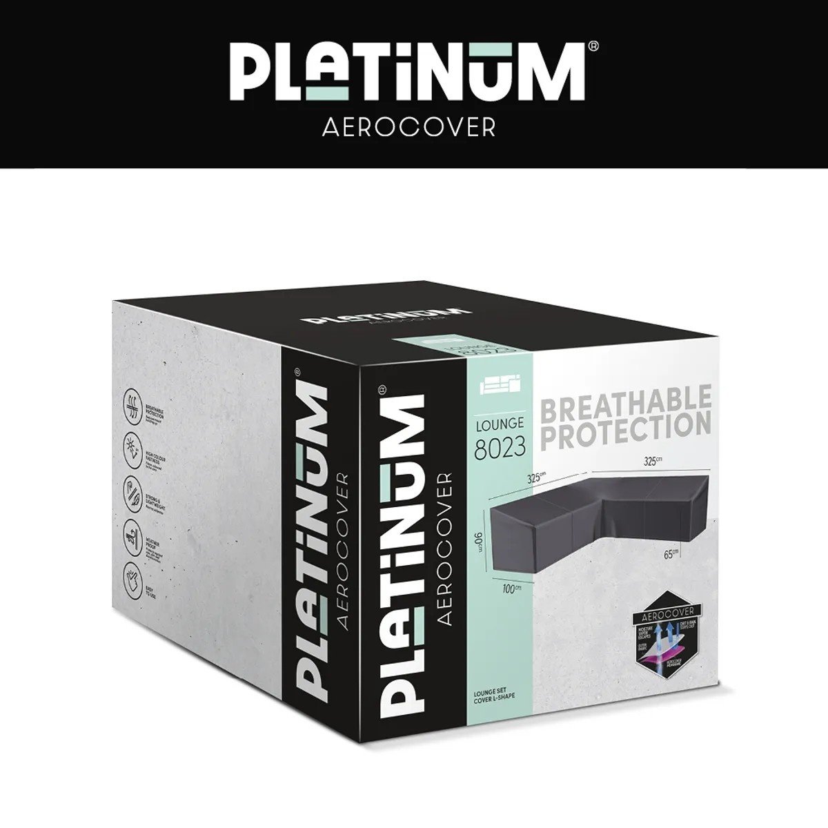 platinum aerocover loungehoes l hb 325x325x100xh65/90