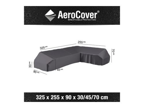 Platinum AeroCover | Loungesethoes 325 x 255 x 90 x 30-45-70(h) | L-Platform Rechts