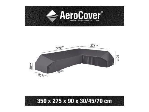 Platinum AeroCover | Loungesethoes 350 x 275 x 90 x 30-45-70(h) | L-Platform Rechts
