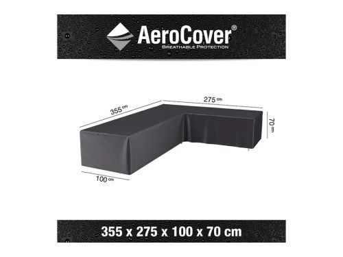 Platinum AeroCover | Loungesethoes 355 x 275 x 100 x 70(h) | L-vorm Rechts