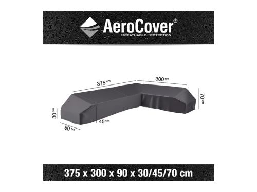 Platinum AeroCover | Loungesethoes 375 x 300 x 90 x 30-45-70(h) | L-Platform Rechts