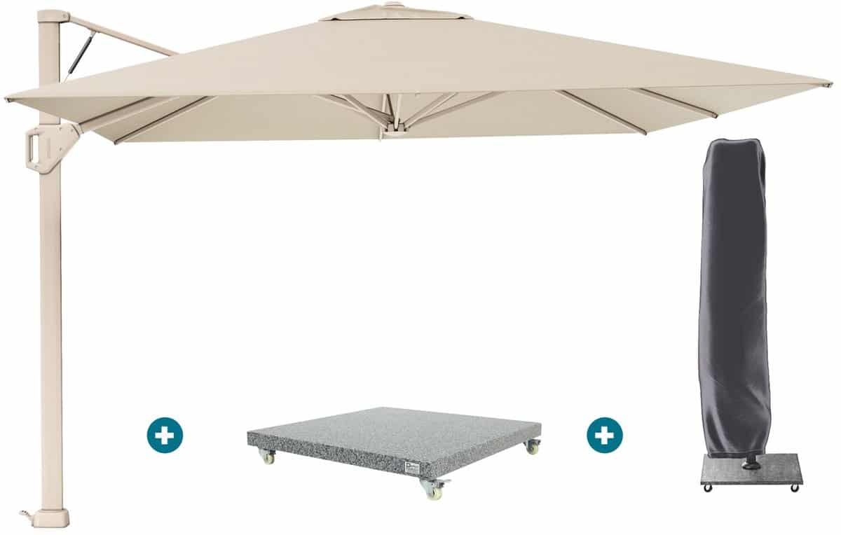 platinum beaufort premium 3,2×3,2 m champagne sandstone met voet