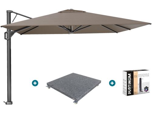 Platinum Beaufort Premium 3,2x3,2 m - Havanna taupe met voet