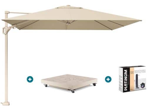 Platinum Challenger parasol Premium T2 3x3 m - Champagne Sandstone