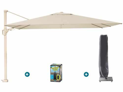 Platinum Challenger zweefparasol Premium T2 2,6x3,5 m - Sand Champagne