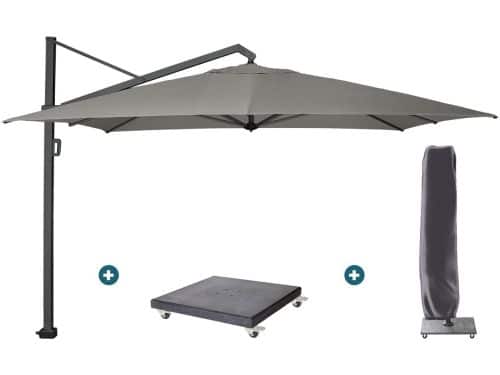 Platinum Icon T1 Zweefparasol - 4x3m. - Manhattan Grey met