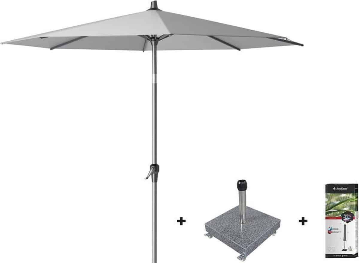 platinum riva stokparasol 2,5 m. rond light grey met